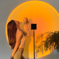 Net red sun falling lights dont fall to take pictures atmosphere projection lights bedroom living room floor lamp genuine sunset sunset lights