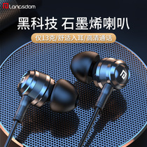 Landston AM100 wired earphones 3 5mm round hole typeec universal in-ear with microphone wire control qsd6