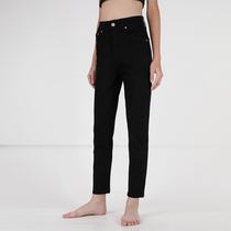  gpod vgoze tapered black slim-fit pants high waist pants pencil small straight denim women 2021 new 9
