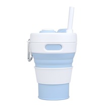 Travelable silicone water cup Food grade folding telescopic portable high temperature compression cup Large capacity coffee cup
