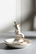 Nordic ceramic unicorn storage plate ring bracelet jewelry plate Home Hotel desktop ornaments