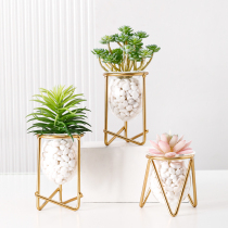 Nordic simulation plant small potted ornaments ins creative porch desktop green plant decoration fake fleshy bonsai furnishings