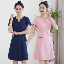 Short sleeve dress for the new beauty salon suite in autumn