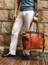 Regular agent Japan Vasco staff brand Tote bag hand-dyed high-density cowhide