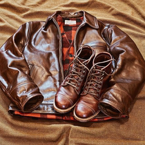 AERO LEATHER 1930S HOLVIN HORSE leather leather cut hands have to buy a vintage item