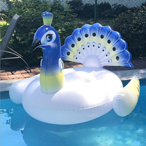Medium inflatable peacock floating row men's and women's photo pool lounge chair children children water adult mount sea floating bed