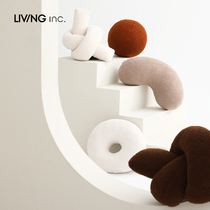 LIVING inc three-dimensional special-shaped circle round ball lamb plush sofa pillow cushion bag ins LIVING room cushion