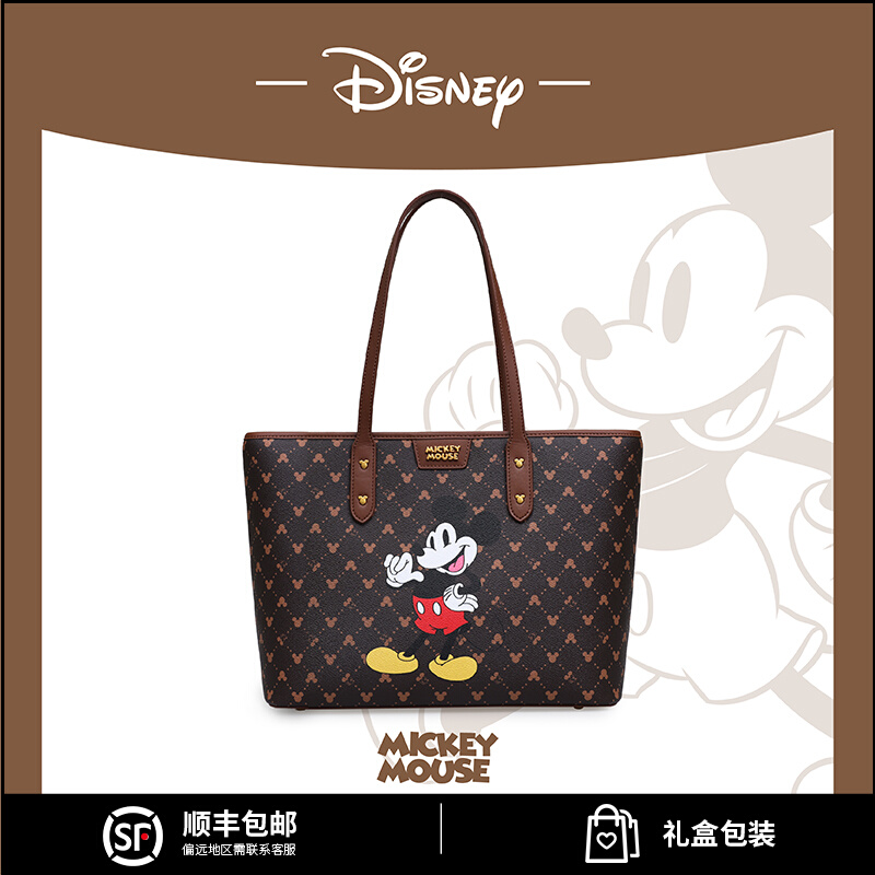 Disney/迪士尼米奇休闲购物袋托特包女士单肩手提包百搭大容量包