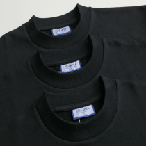 American small neck 400g heavy T - shirt men with pure cotton half sleeve blouse in summer hard and pure coloured collar short sleeves