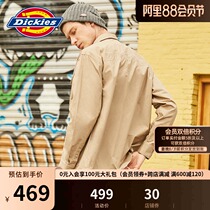 Dickies Multi-pocket letter embroidered long-sleeved shirt mens autumn new cotton poplin casual top 9405