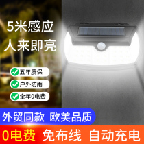 New Solar Patio Outdoor lamp Indoor lighting outdoor waterproof human induction street lamp LED wall lamp