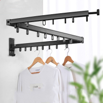 Balcony drying rack upside down folding drying rod telescopic rod floating window window invisible shrinkage drying rack drying artifact