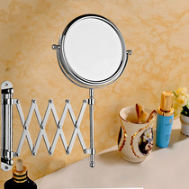 Bathroom wall-mounted folding telescopic mirror beauty mirror Hotel bathroom makeup mirror Princess mirror amiro punch-free