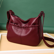 Tide brand soft leather Women bag 2020 new versatile large capacity shoulder bag shoulder bag womens backpack leather mother bag