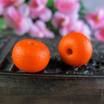 The United States recommends late Qing Dynasty orange old glass beads beads top beads bracelets DIY beads beads