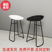 Bar stool Nordic light luxury ins Simple modern household creative bar stool Front desk high stool Net red bar stool