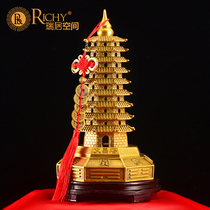 Bagua Wenchang Tower pure copper ornaments 13 floors ten floors three floors 9 floors nine floors pagoda Wenchang Tower flagship store