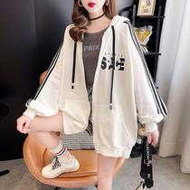 Pregnant women autumn fashion loose casual sports jacket long small cardigan jacket sweater spring and autumn