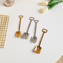 * Mooney Life Hall * Bede Sharp shovel spoon Super fun creative dessert shovel spoon Cute heart-shaped coffee spoon