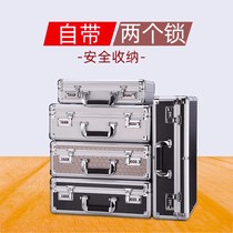 With lock password storage box privacy metal storage box file sorting document portable aluminum alloy box with lock