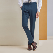 Neapolitan mens trousers Italian high waist Paris buckle suit pants Gurkha summer business casual mens pants