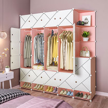Simple wardrobe sturdy and durable home bedroom rental room with hanging modern childrens wardrobe Net red storage cabinet