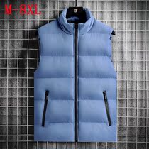 West mens autumn and winter New Korean version of the trend handsome down cotton waistcoat shoulder warm thick vest tooling coat