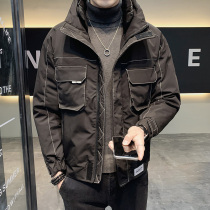 CHAOL winter New stand collar down jacket mens Korean trend loose size thick overwork down jacket