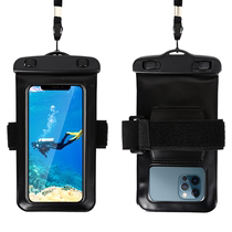 Mobile phone waterproof bag can touch screen swimming equipment rider universal mobile phone bag with strap sealing transparent diving cover new