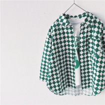 Xiaojie family boy Han version shirt long sleeve mid-child Spring and autumn new childrens plaid shirt fashion handsome gas tide