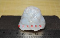 Natural Alxa Gobi agate Mongolian Gobi Stone Blue agate stone original stone hand play Stone handle