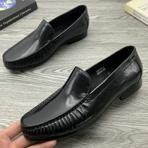 Summer withdrawal cabinet foreign trade leather mens shoes business dress shoes casual shoes head layer waxed cowhide shallow mens single shoes