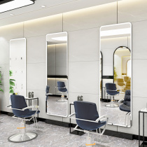 Barber shop mirror table hairdressing shop mirror hair salon special wall hanging wall Net red tide wall-mounted perm hair cutting mirror