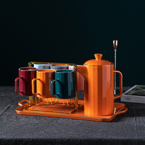 Light luxury heat-resistant water equipment Nordic cup set ceramic tea cup set Cup European tea set household kettle living room water Cup
