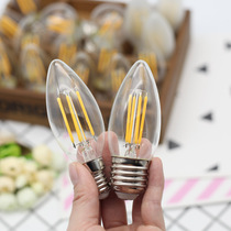 LED Edison bulb candle lamp crystal lamp E14 small screw E27 warm white C35 pull tail pointed Bubble Bubble