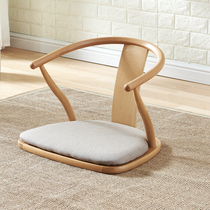 Tatami seat backrest chair Bay window chair Japanese-style legless chair and room chair footless solid wood balcony stepping rice stool