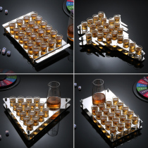  Stainless steel bullet cup holder Spirits cup white wine cup bar KTV night scene B520 foreign wine glass holder set