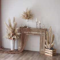 Dry Flower Reeds Reed Composition Floral Suit Fireplace Decoration Flower Photography Shooting Props Swing shop Shop Window Decoration