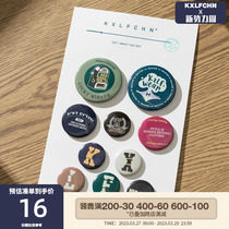 KXLFCHN Cave Wind LOGO Label Pattern Medal Brast Needle Clothing Decoration