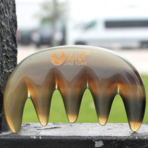 Corner natural white buffalo horn massage comb big tooth comb anti-hair hair care scalp Meridian comb horn comb