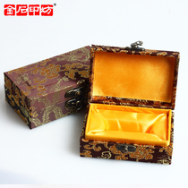 Jinshi Yingfang exquisite handmade dragon pattern brocade box seal engraving seal stone engraving stone storage protection brocade box