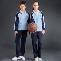 Shenzhen Mingde school uniform primary school men and women autumn sportswear long sleeve T-shirt thin trousers