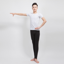 Men's dance supplies black high waist slimming sports fitness tight step with ballet dance exercise pants