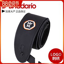 Dadario EMBROIDERED LOGO LEATHER GUITAR Strap 20NYXL01 Folk bakelite guitar Shoulder strap