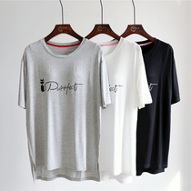 Bra-free bra Bar Modal Cotton Womens Short-Sleeve Print T-shirt Half-Sleeve Sweat Loose Size Yoga Sport