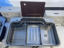 Oğuer Day Type Functional Type 3D Sink Multifunction Kitchen Stainless Steel Wire Drawing Large Single Tank Nano Coating Wash