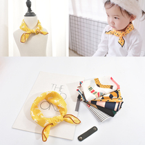 Children's scarf square towel multicolor baby silk scarf for boys and girls baby scarf spring and autumn thin leather buckle