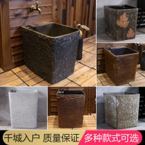 Taiwan-controlled wash mop pool outdoor ceramic square pier pool balcony toilet Topa pool small apartment mop pool basin