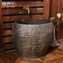 Glenn Treasure Retro Art Mop Pool Home Ceramic Mound Bub Pool Balcony Toilet Mop Pool Outdoor Mopping Pool