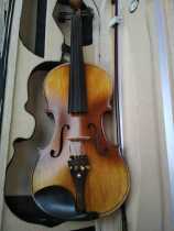 High-end handmade all solid wood violin beginner grade test Full Set